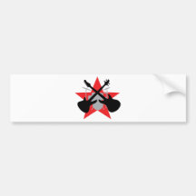 band guitar drum star bumper stickers