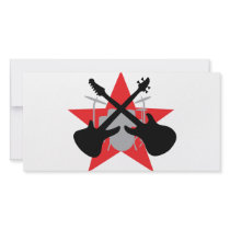 band guitar drum star picture card