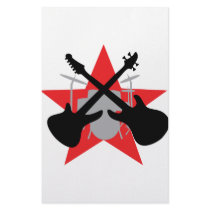 band guitar drum star customized stationery