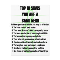 Band Nerd Top 10 Postcard