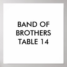 BAND OF BROTHER OF TABLE 14 POSTERS