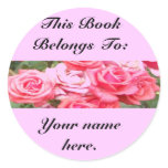 Band of Roses, Book Plates Round Sticker