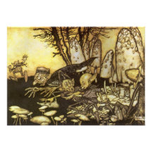 Band of Workmen by Rackham, Vintage Fairy Tale Custom Invitation