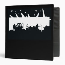 Band On Stage Concert Silhouette B&W 3 Ring Binders
