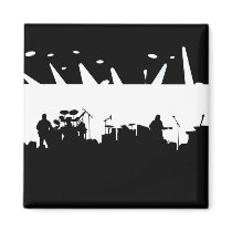 Band On Stage Concert Silhouette B&W