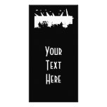 Band On Stage Concert Silhouette B&W Custom Photo Card