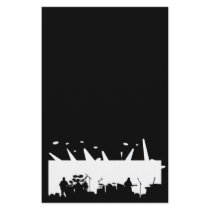 Band On Stage Concert Silhouette B&W