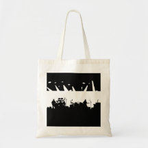 Band On Stage Concert Silhouette B&W Tote Bags