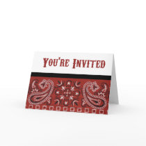 Bandana invitation greeting cards