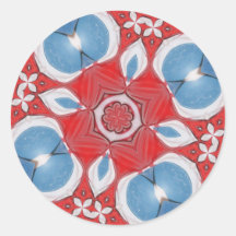 Bandana Kaleidoscope Round Sticker