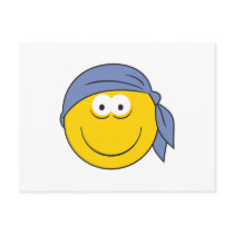 Bandana Pirate Smiley Face Post Cards
