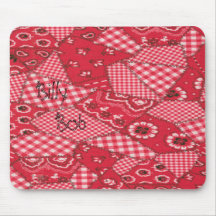 Bandana rouge Mousepad de cowboy Tapis De Souris