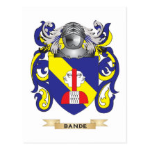 Bande Coat of Arms (Family Crest) Postcard