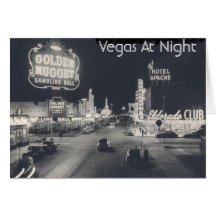 Bande de Las Vegas/du centre vintages Cartes De Vœux