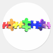 Bande de puzzle d'autisme autocollants