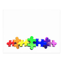 Bande de puzzle d'autisme carte postale