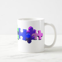 Bande de puzzle d'autisme tasse