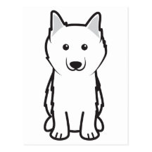 Bande dessinée américaine de chien esquimau carte postale