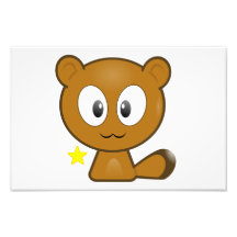 Bande dessinée animale mignonne photo sur toile