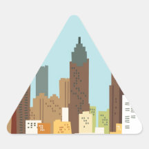 Bande dessinée Atlanta Autocollants En Triangle