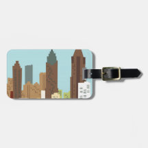 Bande dessinée Atlanta Étiquettes Pour Bagages