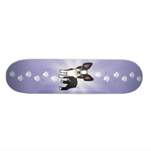 Bande dessinée Boston Terrier Planche À Roulette