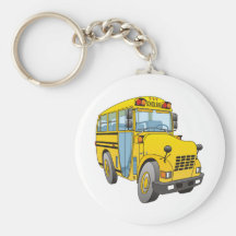 Bande dessinée d'autobus scolaire porte-clefs