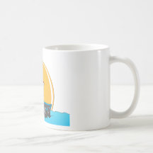 Bande dessinée de bateau de traction subite tasse