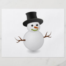 Bande dessinée de bonhomme de neige prospectus personnalisés