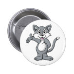 Bande dessinée de chat badge avec épingle