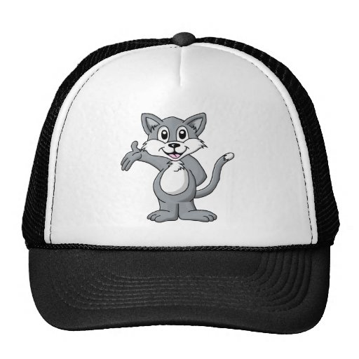 Bande dessinée de chat casquettes de camionneur