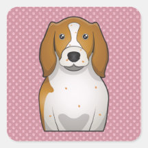 Bande dessinée de springer spaniel de Gallois Stickers Carrés