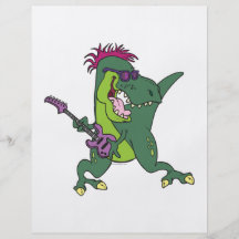bande dessinée de t-rex de rock prospectus personnalisés