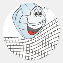 Bande dessinée de volleyball autocollants