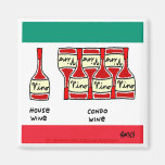 Bande dessinée drôle de cadeaux d'amateurs de vin aimants pour réfrigérateur