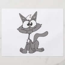 Bande dessinée heureuse de chat prospectus customisé
