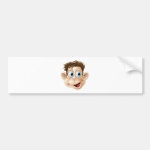 Bande dessinée heureuse riante de visage de singe adhésifs pour voiture