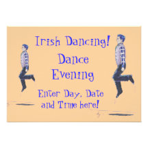 Bande dessinée irlandaise traditionnelle de danse invitations personnalisées