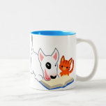 Bande dessinée mignonne Bullie et Kitty avec la ta tasses