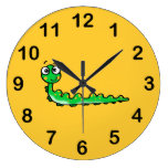bande dessinée mignonne de chenille horloges murales