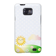 Bande dessinée mignonne de kawaii du soleil coques samsung galaxy s2