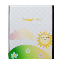 Bande dessinée mignonne de kawaii du soleil coques iPad folio