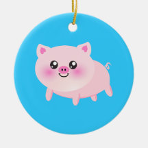 Bande dessinée mignonne de porc ornements
