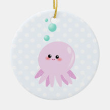 Bande dessinée mignonne de poulpe décorations pour sapins de noël