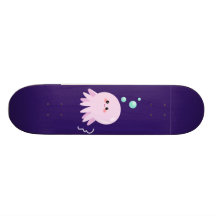 Bande dessinée mignonne de poulpe planches à roulettes