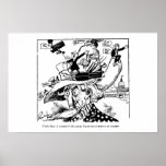 Bande dessinée politique 1911 de chapeau de Pâques Posters