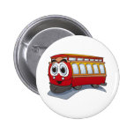 Bande dessinée rouge de chariot badge