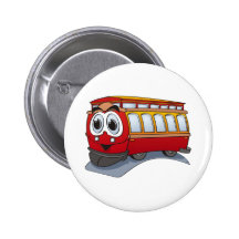 Bande dessinée rouge de chariot badge