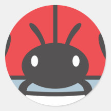 Bande dessinée rouge fraîche de coccinelle autocollant