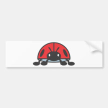 Bande dessinée rouge fraîche de coccinelle adhésifs pour voiture